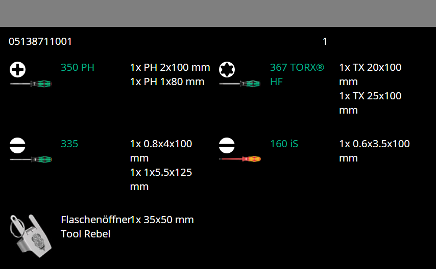 7-Piece Heavy Metal Screwdriver Set – 05138711001