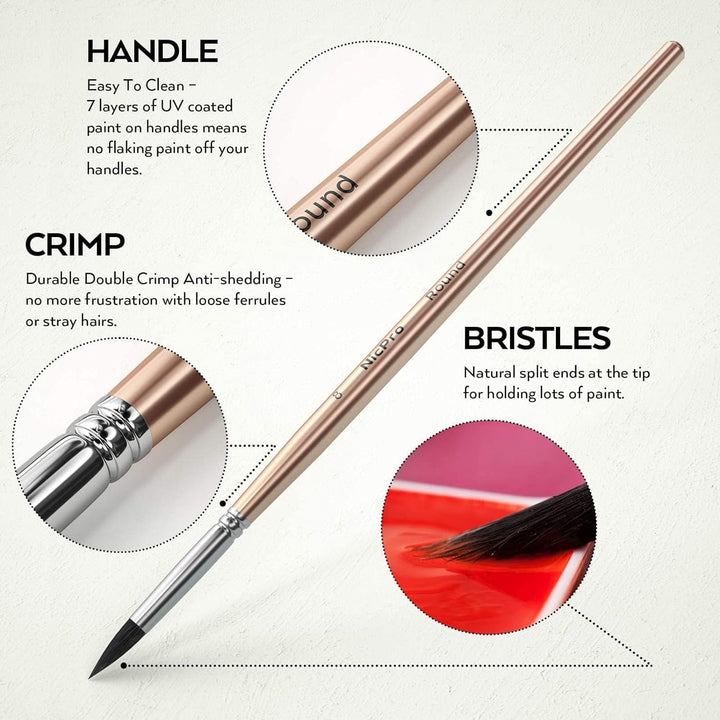 Nicpro 48-Color Watercolor Paint Set with Brushes & Art Supplies