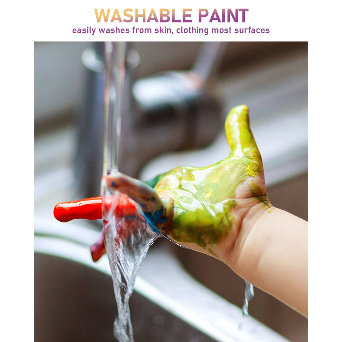 Nicpro 14-Color Washable Acrylic Paint Set – 16.9 oz (500 ml)