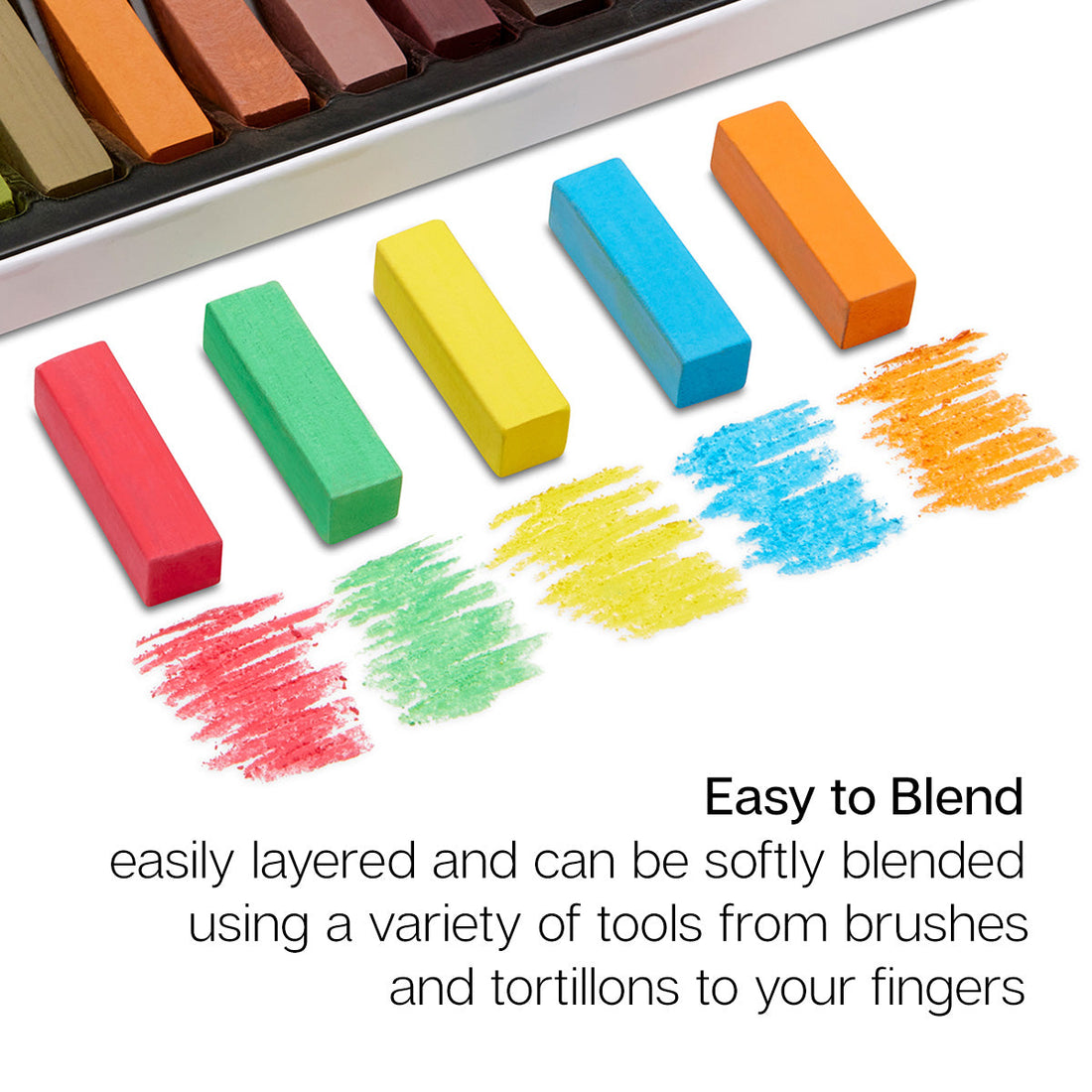 Soft Square Pastels Half Sticks 50 pc