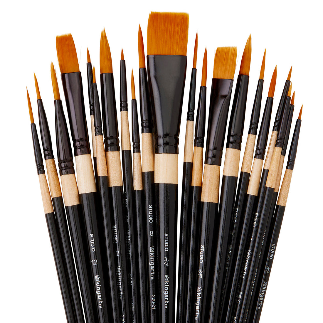 Studio Golden 21-Piece Nylon Mixed Media Brush Set