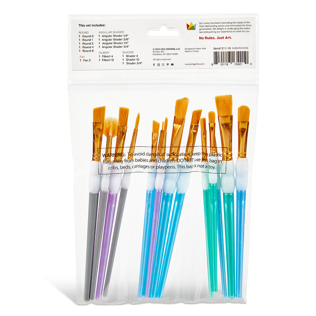 Studio Golden Nylon Brush Set - 15 Pieces