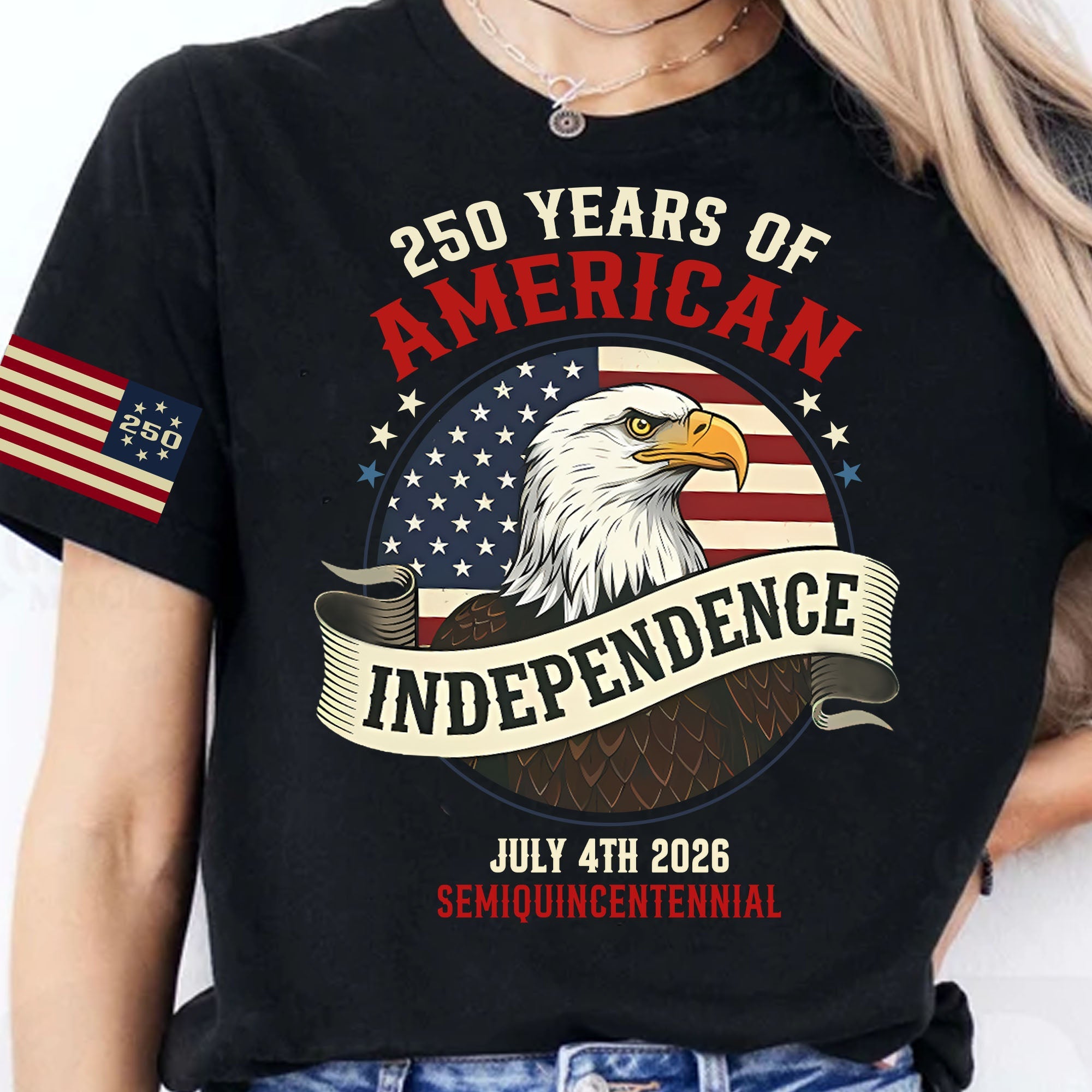 250 Years Of American Independence Shirt | Happy 250th Birthday USA | Patriotic 4th Of July Tee | Independence Day Shirt 682568