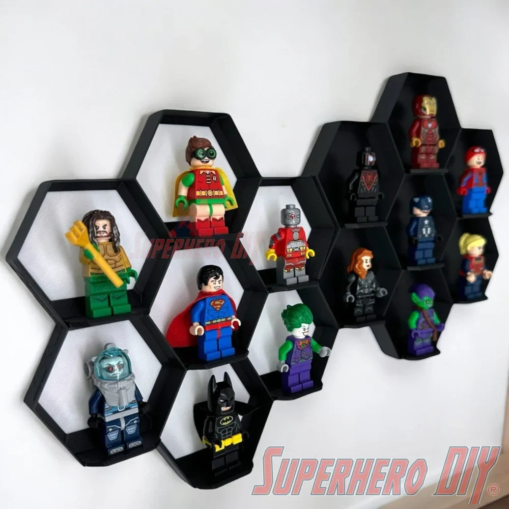 7-Cell Honeycomb Wall Display for LEGO® Minifigures