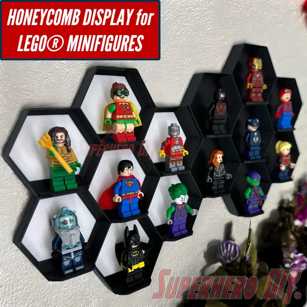 7-Cell Honeycomb Wall Display for LEGO® Minifigures