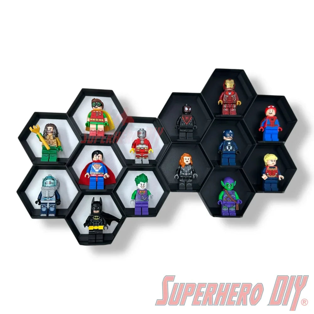 7-Cell Honeycomb Wall Display for LEGO® Minifigures