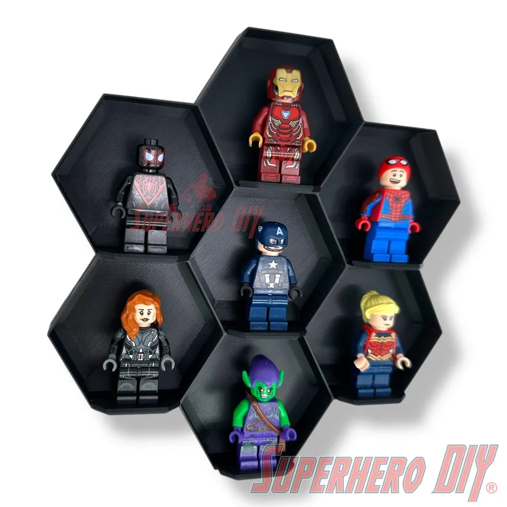 7-Cell Honeycomb Wall Display for LEGO® Minifigures