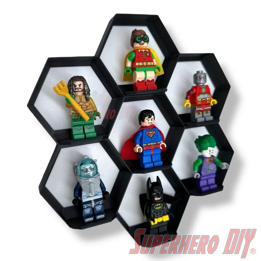 7-Cell Honeycomb Wall Display for LEGO® Minifigures