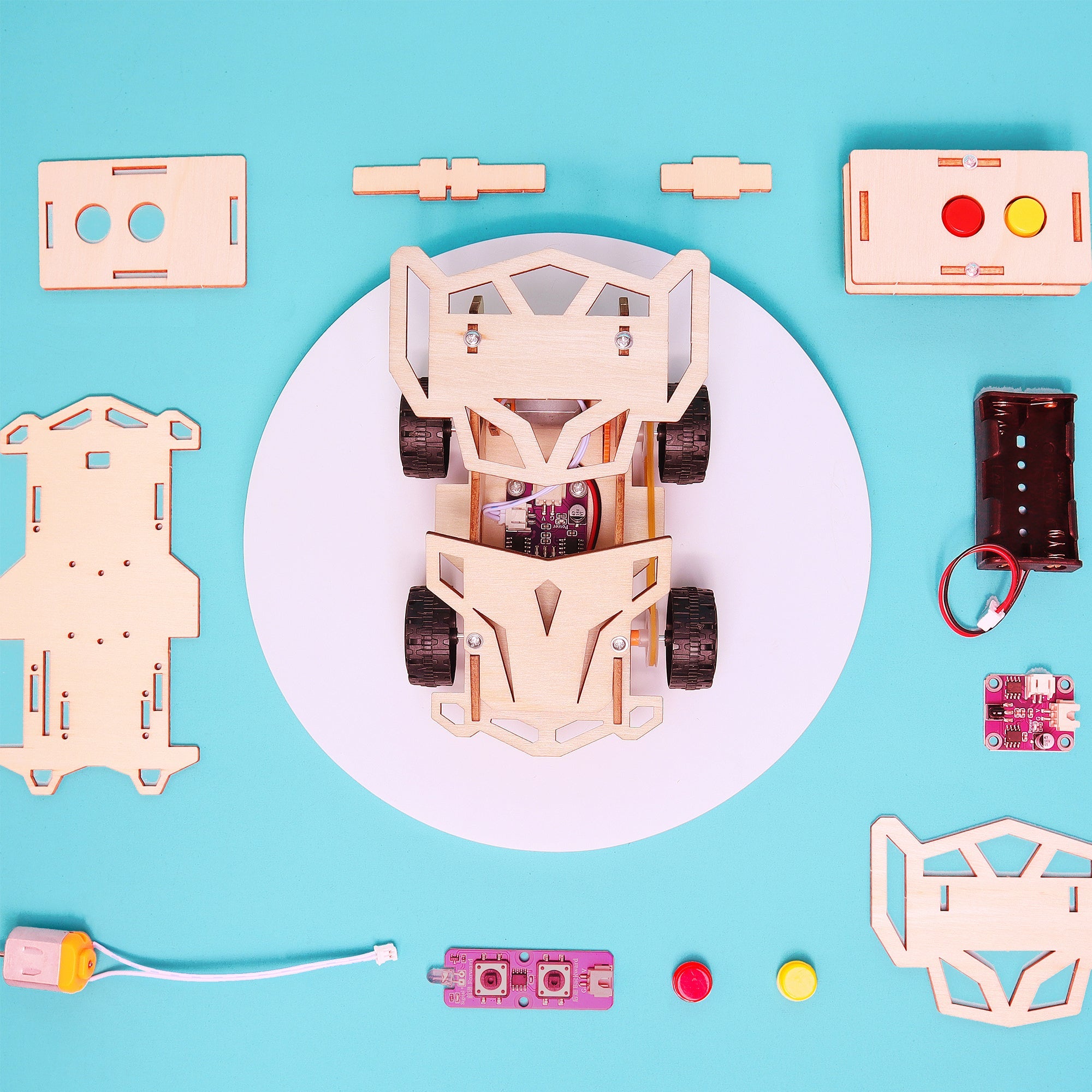 Infrared Remote-Controlled Car DIY Kit – STEM Educational Toy