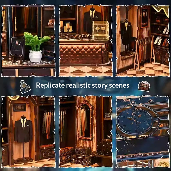 3D Miniature Wooden Building Block Toy With Golden Ratio Lines