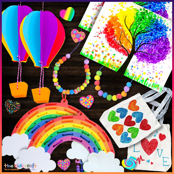 Valentine's Rainbow DIY Crafts Box