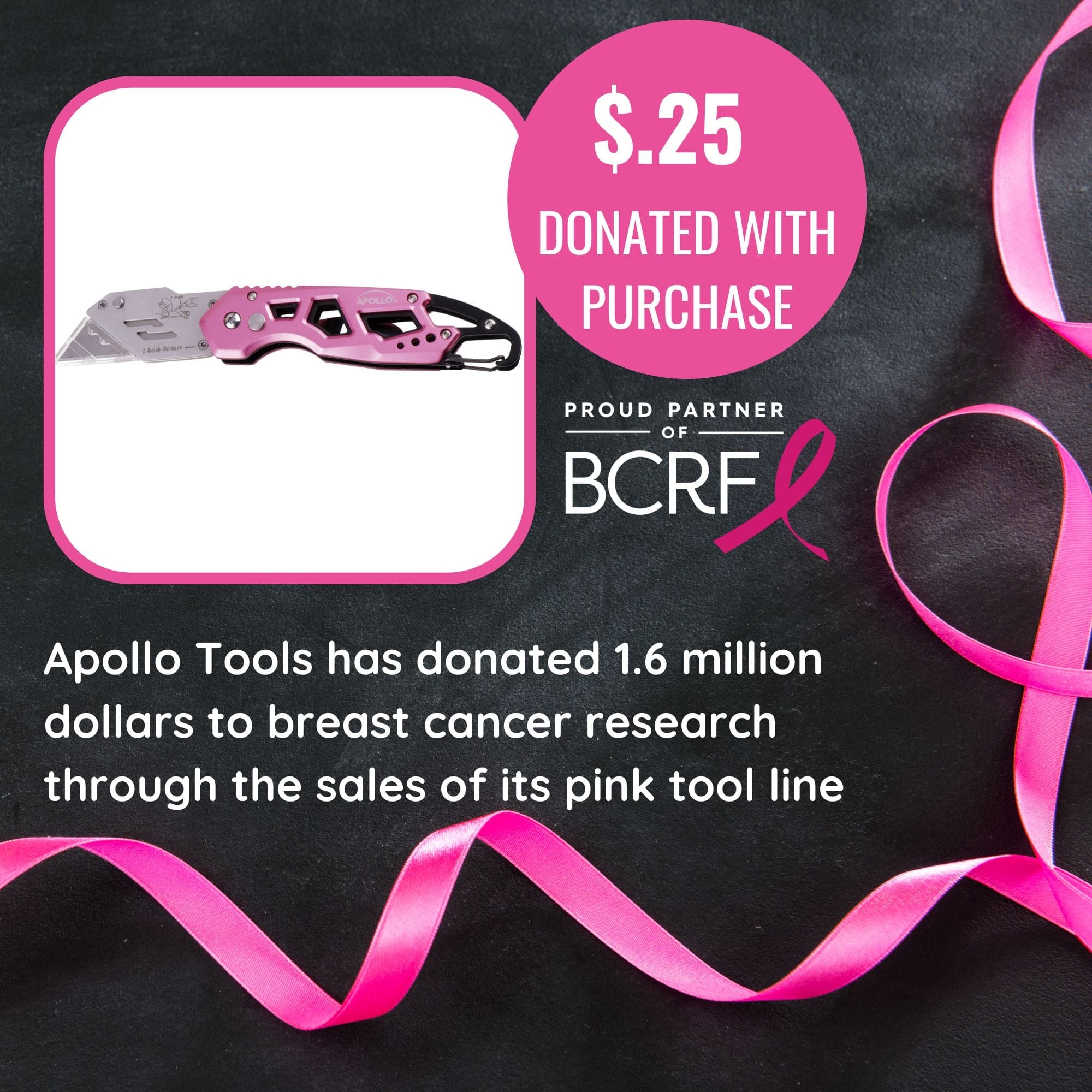 Foldable Pink Utility Knife with Carabiner & Quick-Change Blade – DT5017P