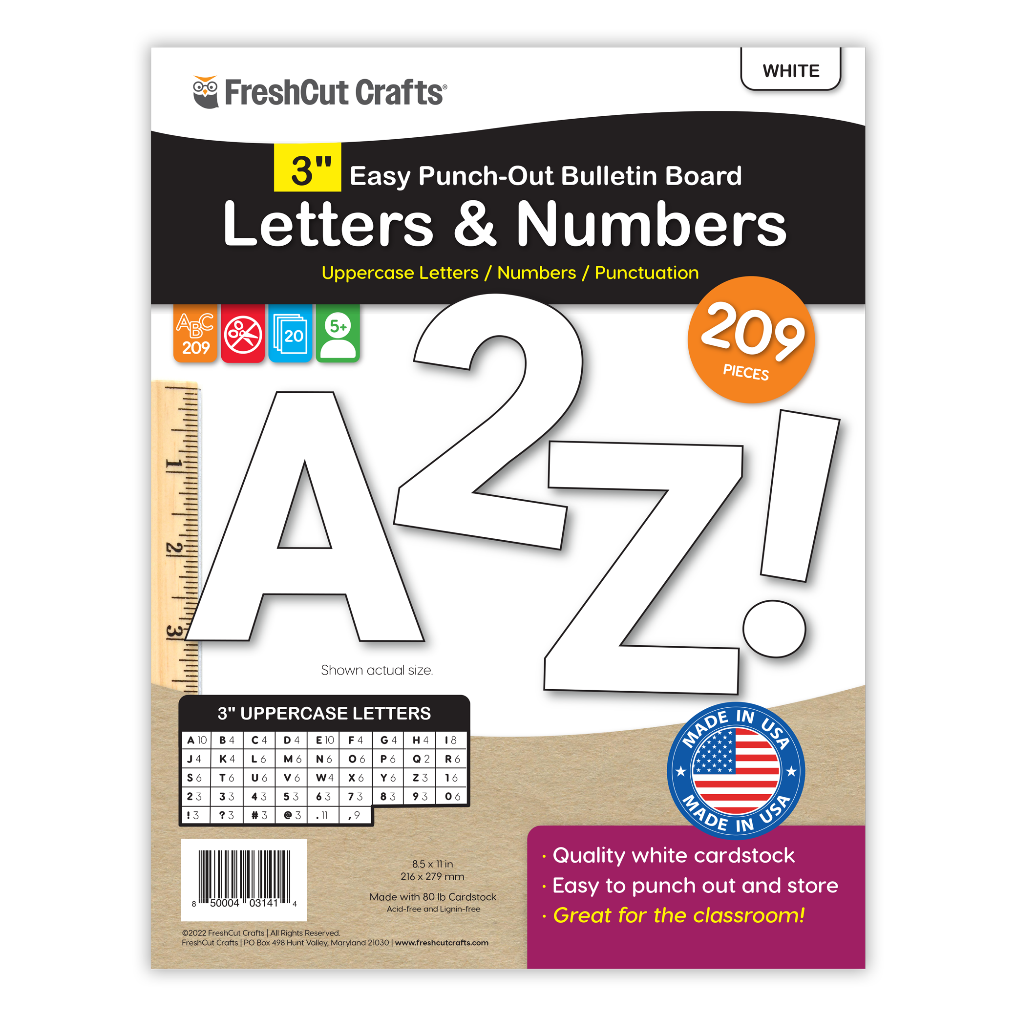 Bulletin Board Letters – 3 inch