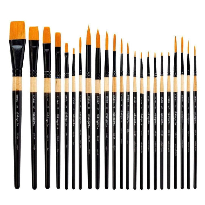 Studio Golden 21-Piece Nylon Mixed Media Brush Set