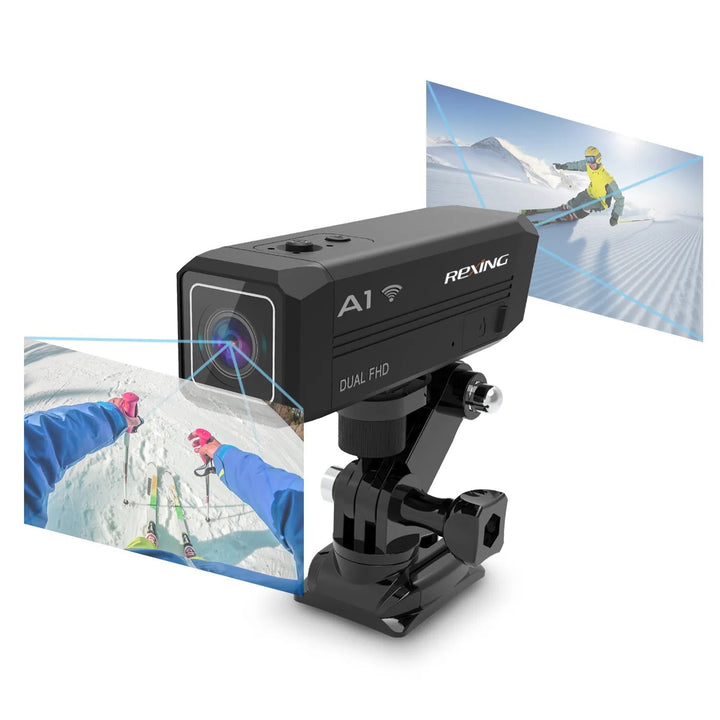 Rexing A1 Dual Action Camera – Front & Back 1080p with Wi-Fi