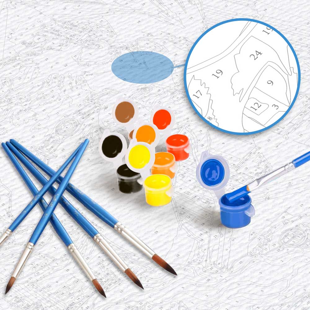 Blue Hydrangeas - Paint By Numbers Kit