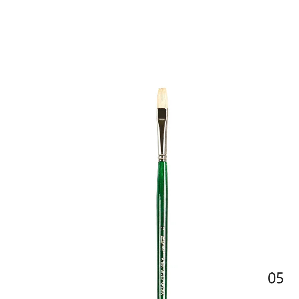 Oil Acrylic Watercolor Bristle Paint Brushes 100% Natural Chungking Hog Hair Filbert Paint brush Set Drawing Art Supplies