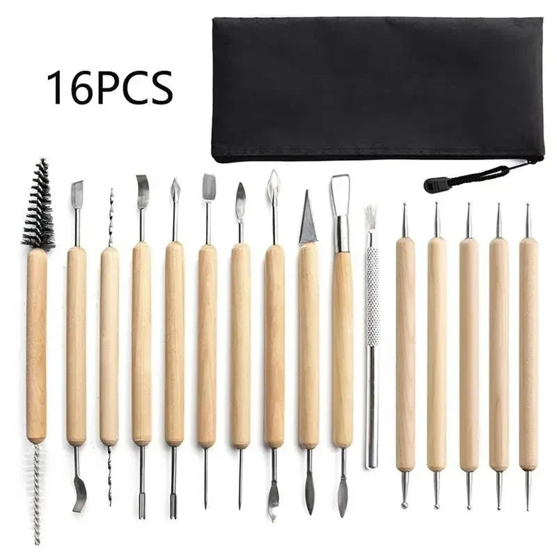Pottery Clay Sculpting Tools Kit - 8-61 Pcs for Carving, Shaping & Modeling