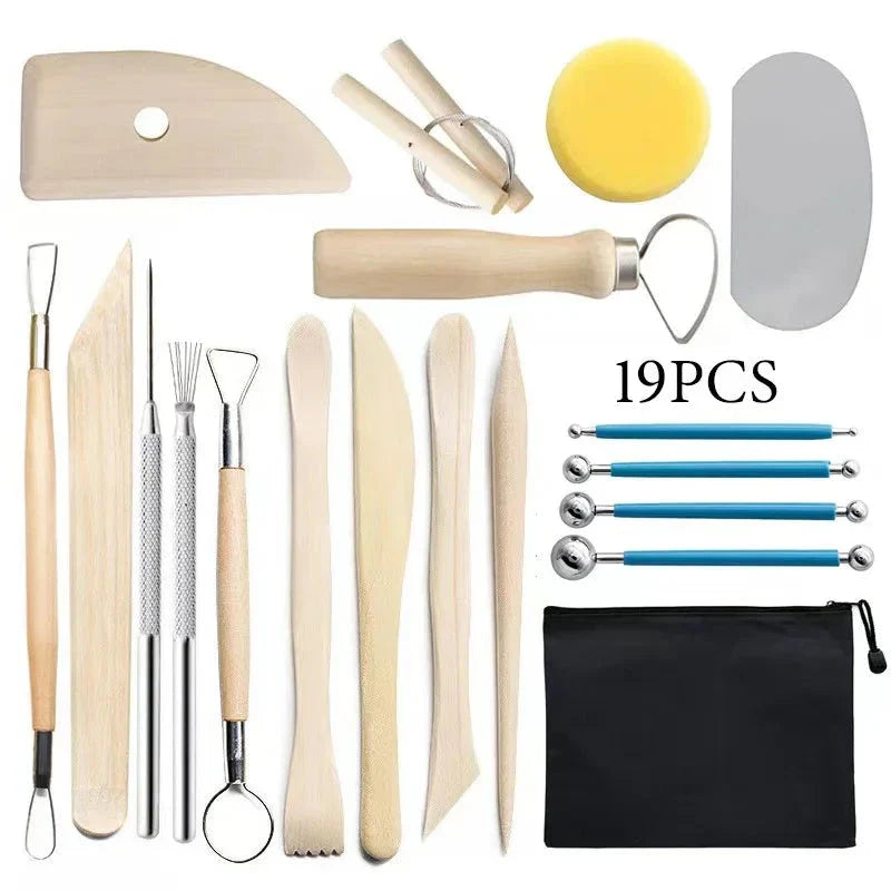 Pottery Clay Sculpting Tools Kit - 8-61 Pcs for Carving, Shaping & Modeling