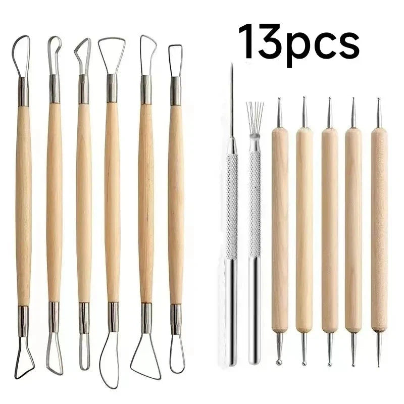 Pottery Clay Sculpting Tools Kit - 8-61 Pcs for Carving, Shaping & Modeling