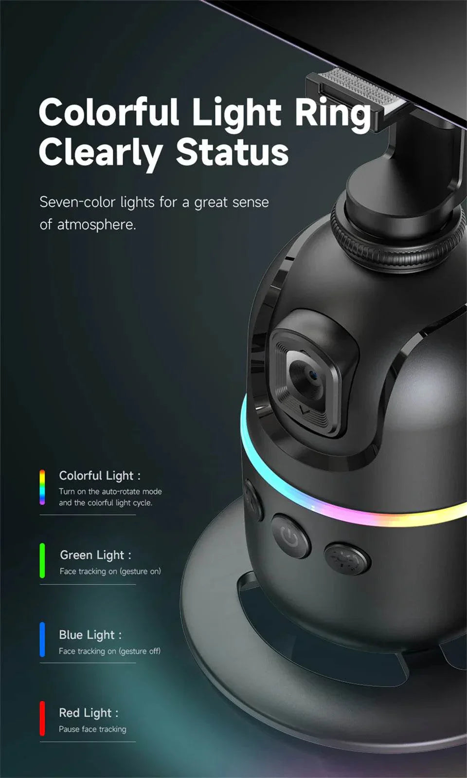 AI Smart 360° Face Tracking Smartphone Gimbal Stabilizer