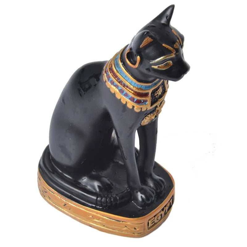 Egyptian Cat Miniature Statue – Retro Cartoon Desk Ornament