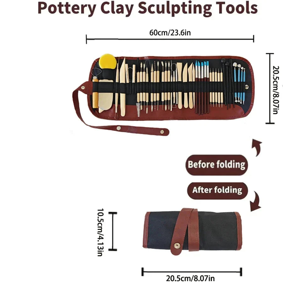 Pottery Clay Sculpting Tools Kit - 8-61 Pcs for Carving, Shaping & Modeling