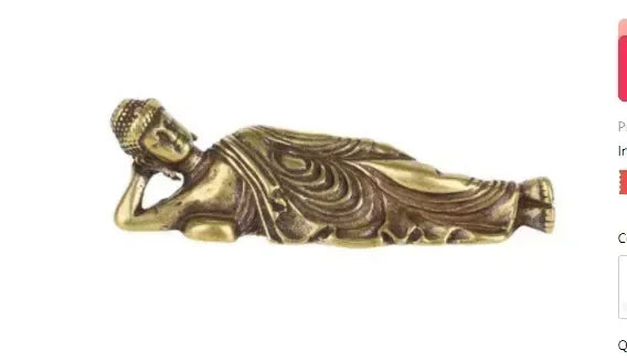 Solid Brass Miniature Buddha Statue – Handmade Home & Office Decor