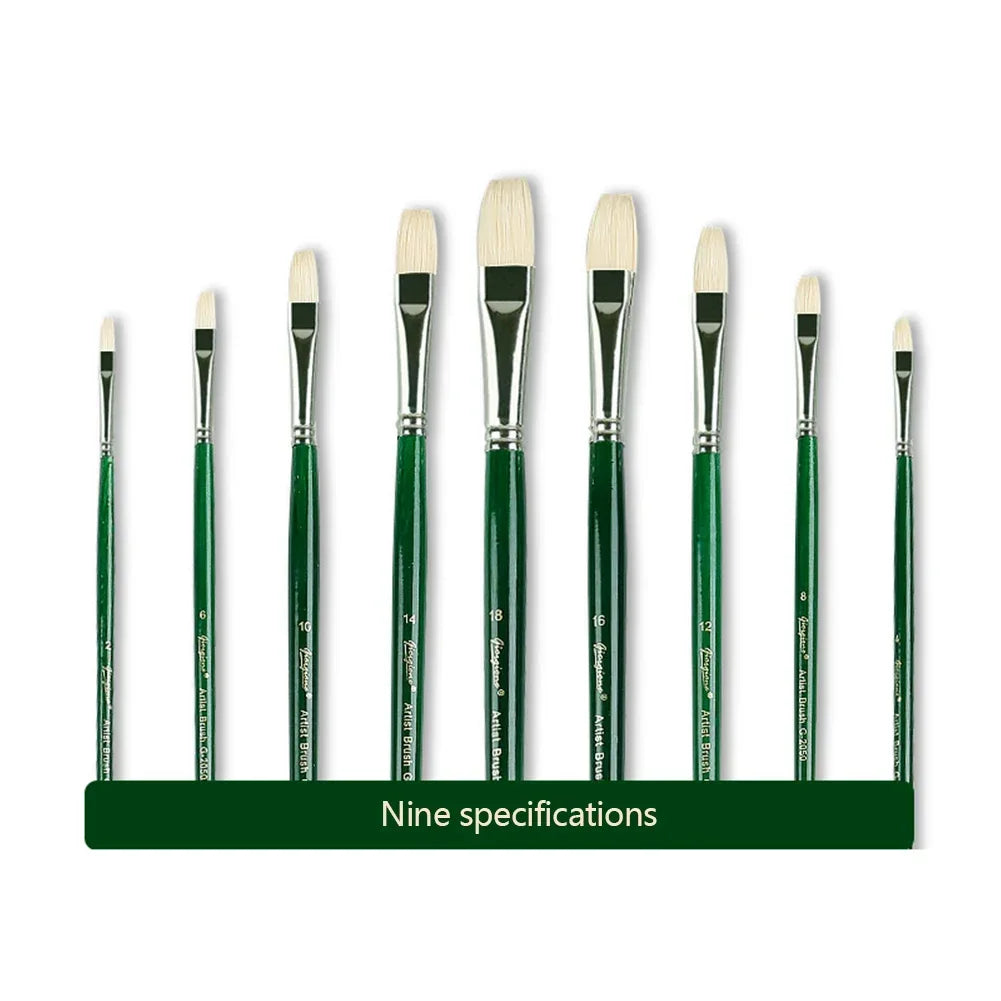 Oil Acrylic Watercolor Bristle Paint Brushes 100% Natural Chungking Hog Hair Filbert Paint brush Set Drawing Art Supplies