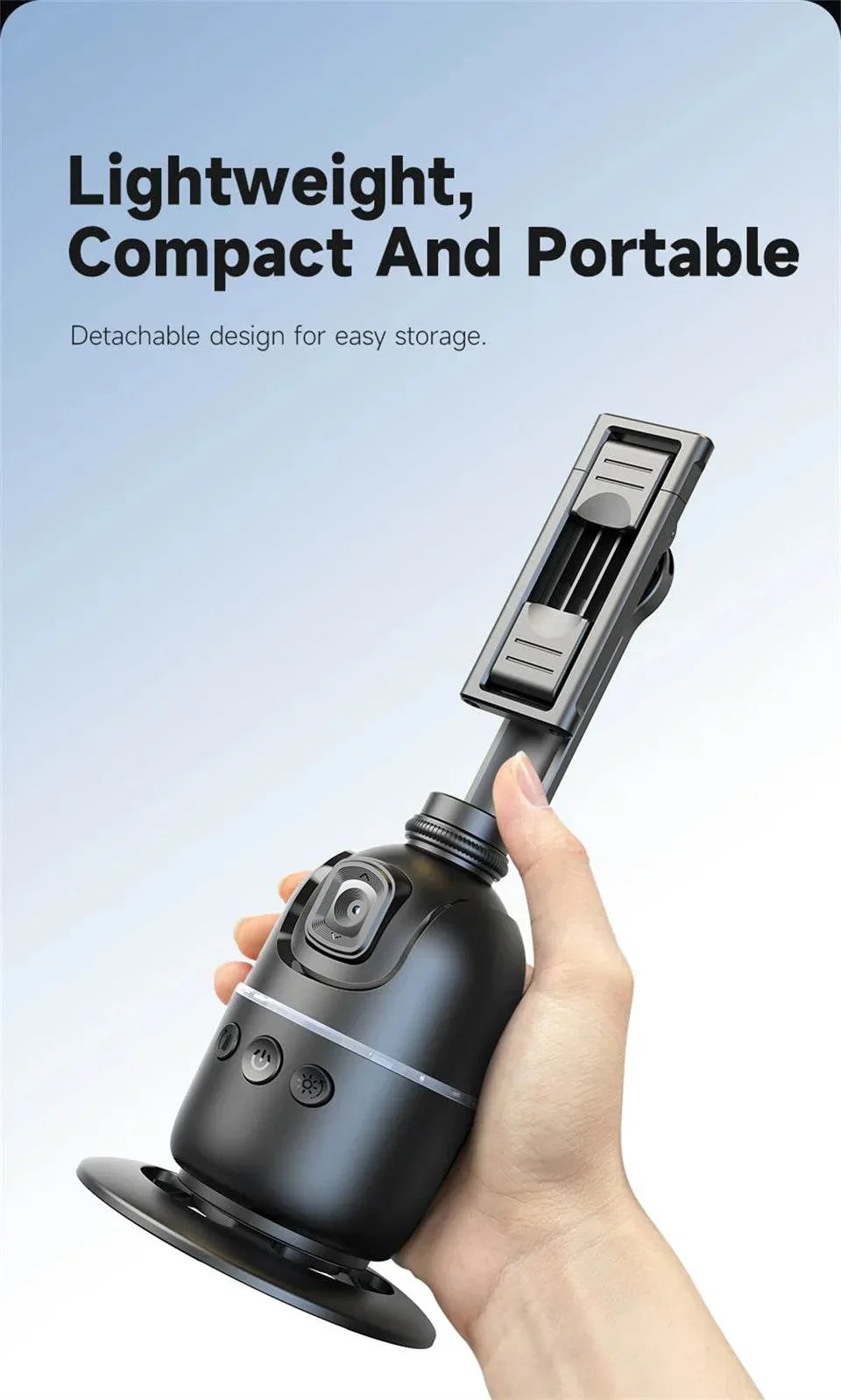 AI Smart 360° Face Tracking Smartphone Gimbal Stabilizer