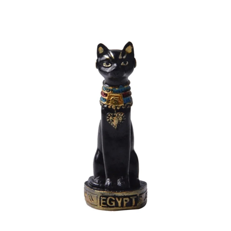 Egyptian Cat Miniature Statue – Retro Cartoon Desk Ornament