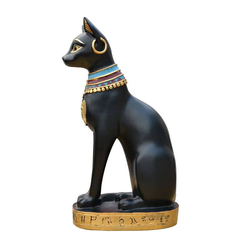 Egyptian Cat Miniature Statue – Retro Cartoon Desk Ornament
