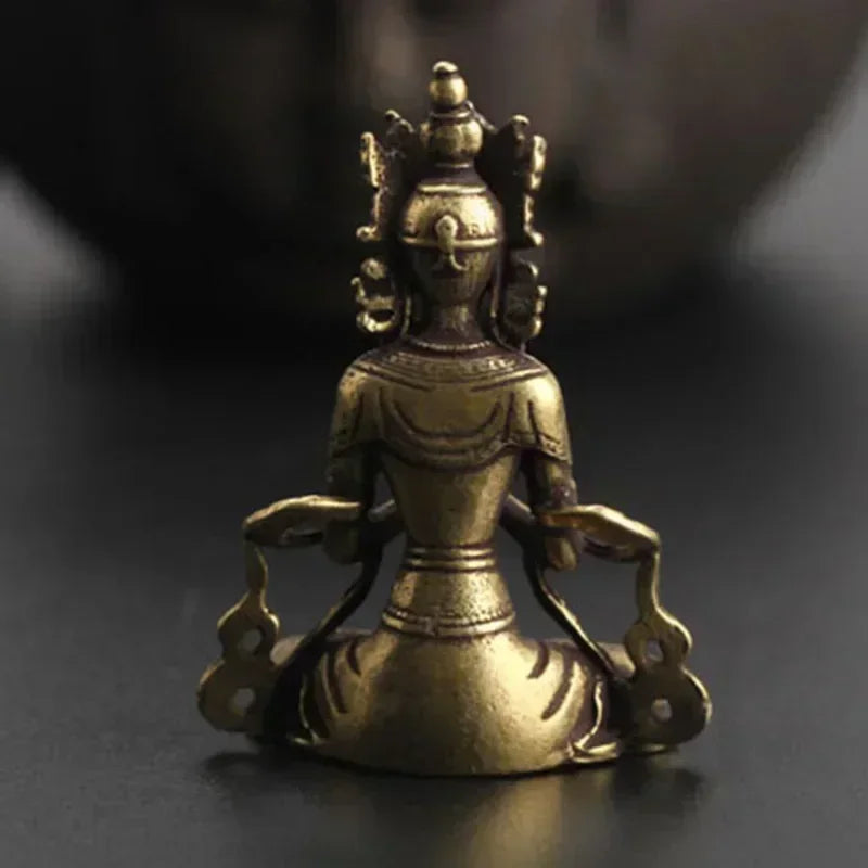 Solid Brass Miniature Buddha Statue – Handmade Home & Office Decor