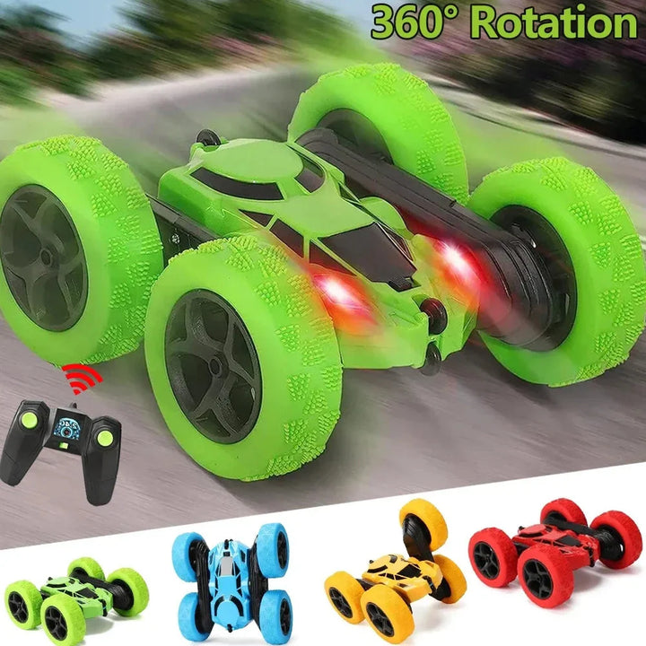 Rc Stunt Car Kids Double Sided Flip Remote Control Cars 2.4G High Speed 360° Rotation Drift Auto Toys Gifts for Boy & Girls