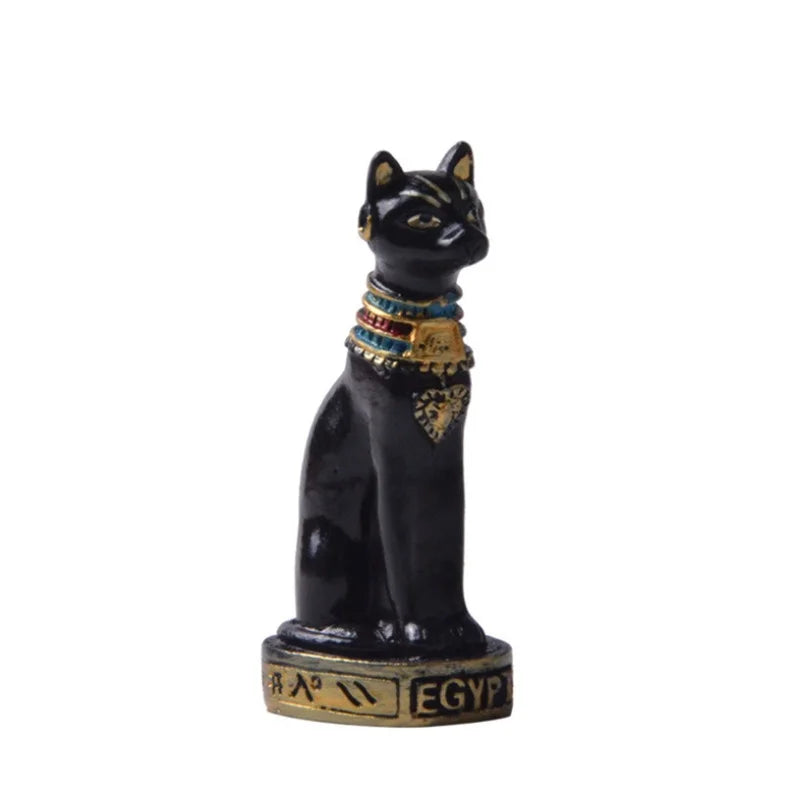 Egyptian Cat Miniature Statue – Retro Cartoon Desk Ornament