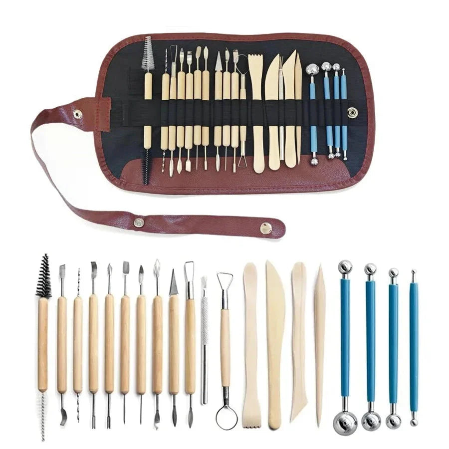 Pottery Clay Sculpting Tools Kit - 8-61 Pcs for Carving, Shaping & Modeling