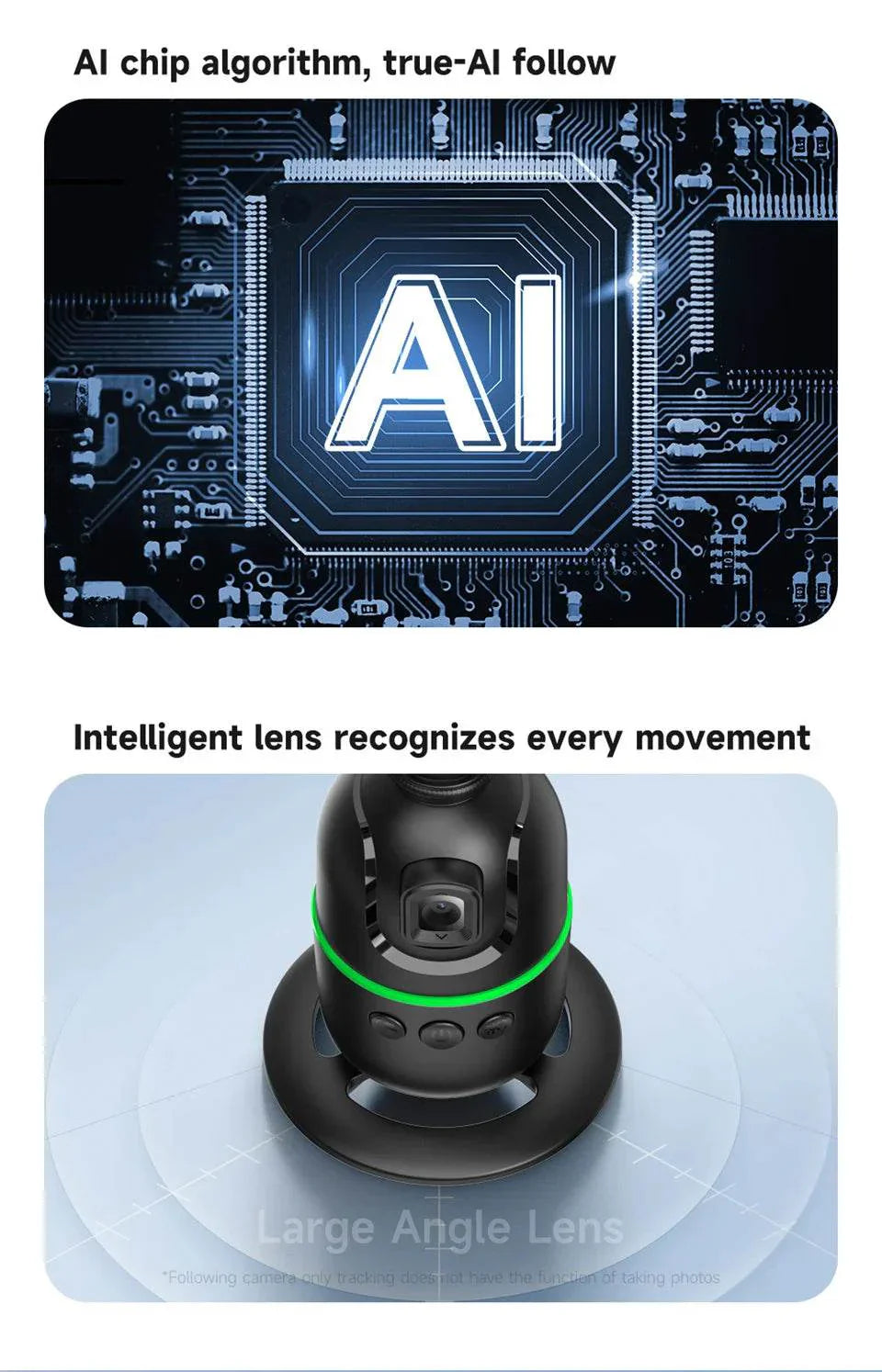 AI Smart 360° Face Tracking Smartphone Gimbal Stabilizer