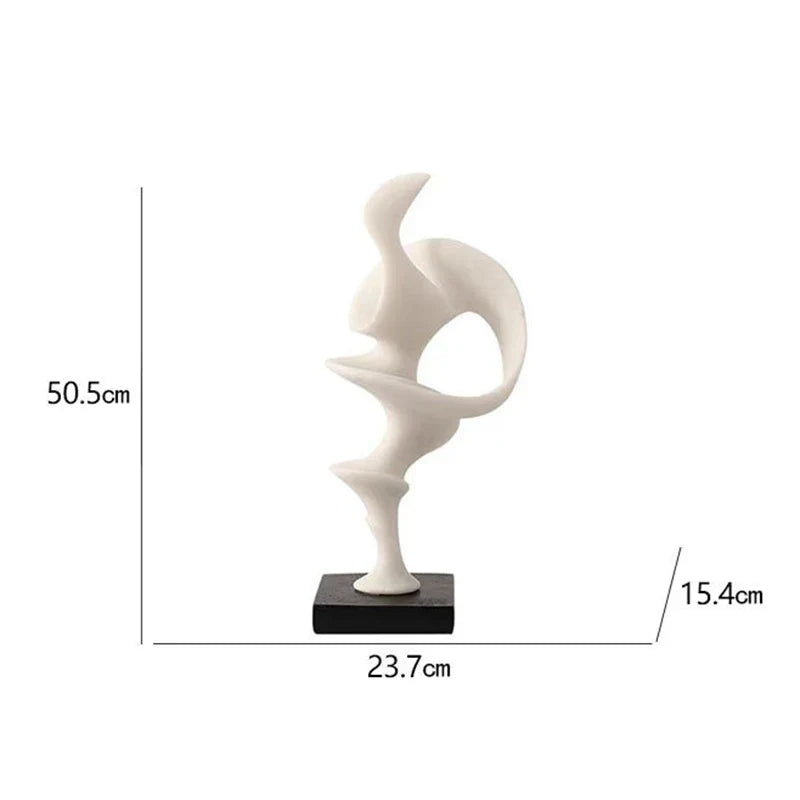 Abstract Miniature Figurine Sculpture – Modern Desktop Decor