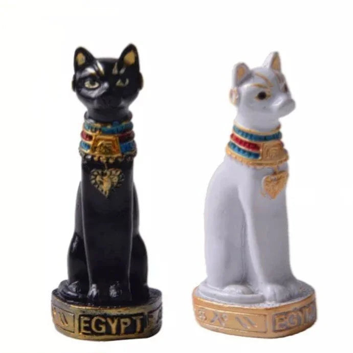 Egyptian Cat Miniature Statue – Retro Cartoon Desk Ornament