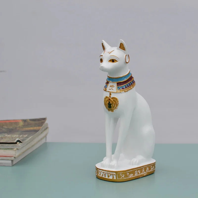 Egyptian Cat Miniature Statue – Retro Cartoon Desk Ornament