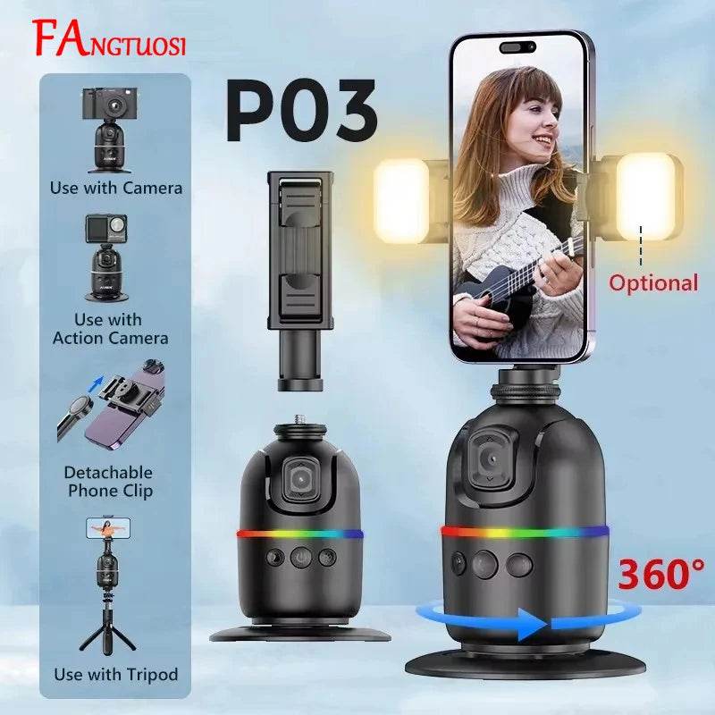 AI Smart 360° Face Tracking Smartphone Gimbal Stabilizer