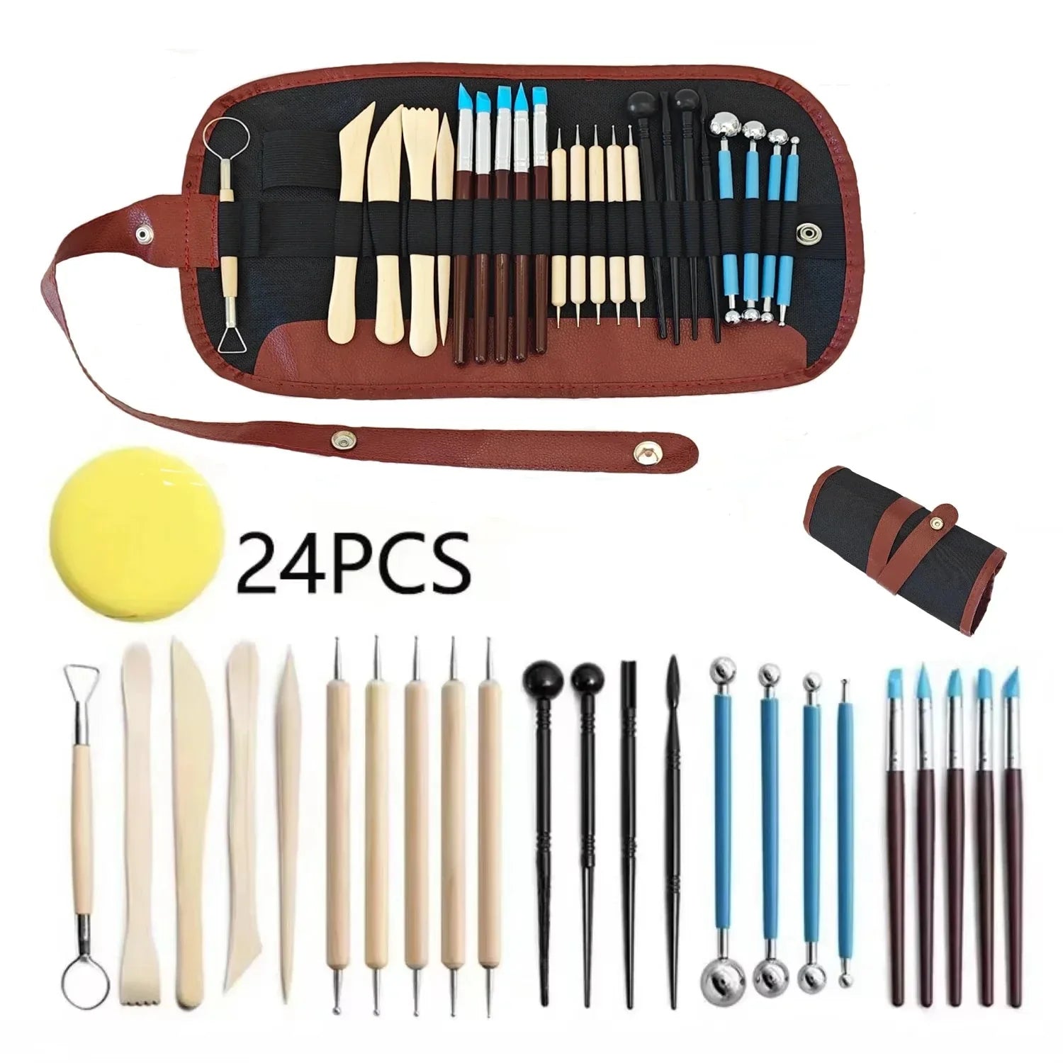 Pottery Clay Sculpting Tools Kit - 8-61 Pcs for Carving, Shaping & Modeling