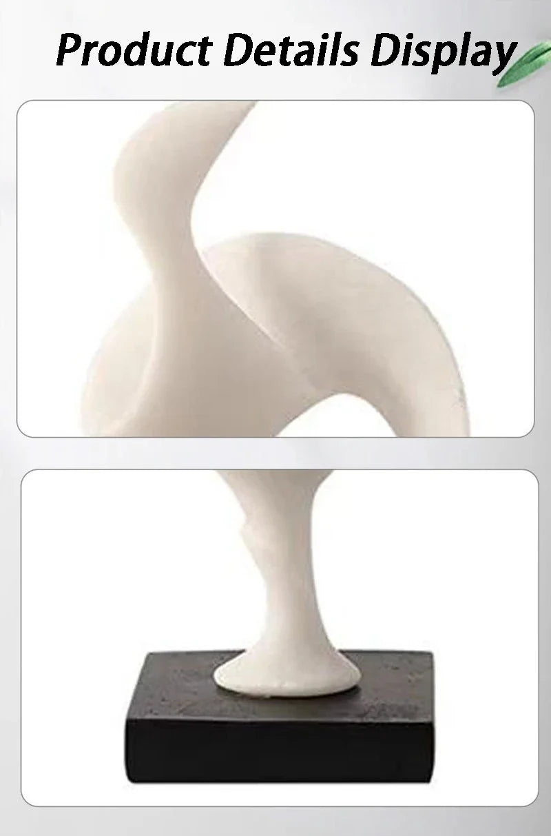 Abstract Miniature Figurine Sculpture – Modern Desktop Decor