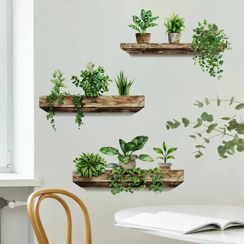 Potted Plant Wall Decals - DIY Home Decoration