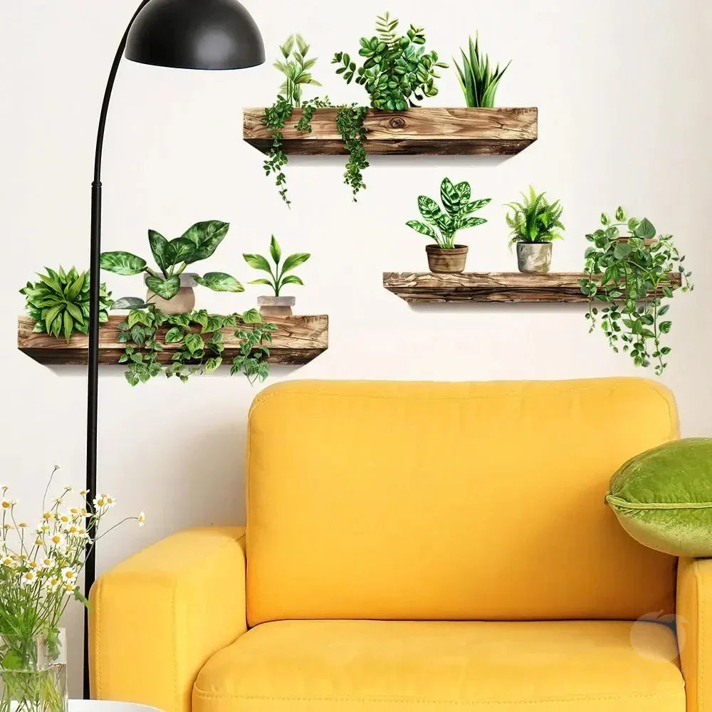 Potted Plant Wall Decals - DIY Home Decoration
