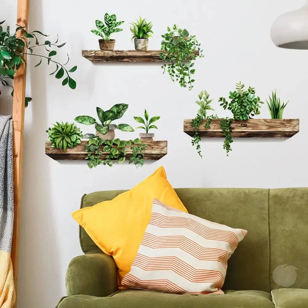 Potted Plant Wall Decals - DIY Home Decoration