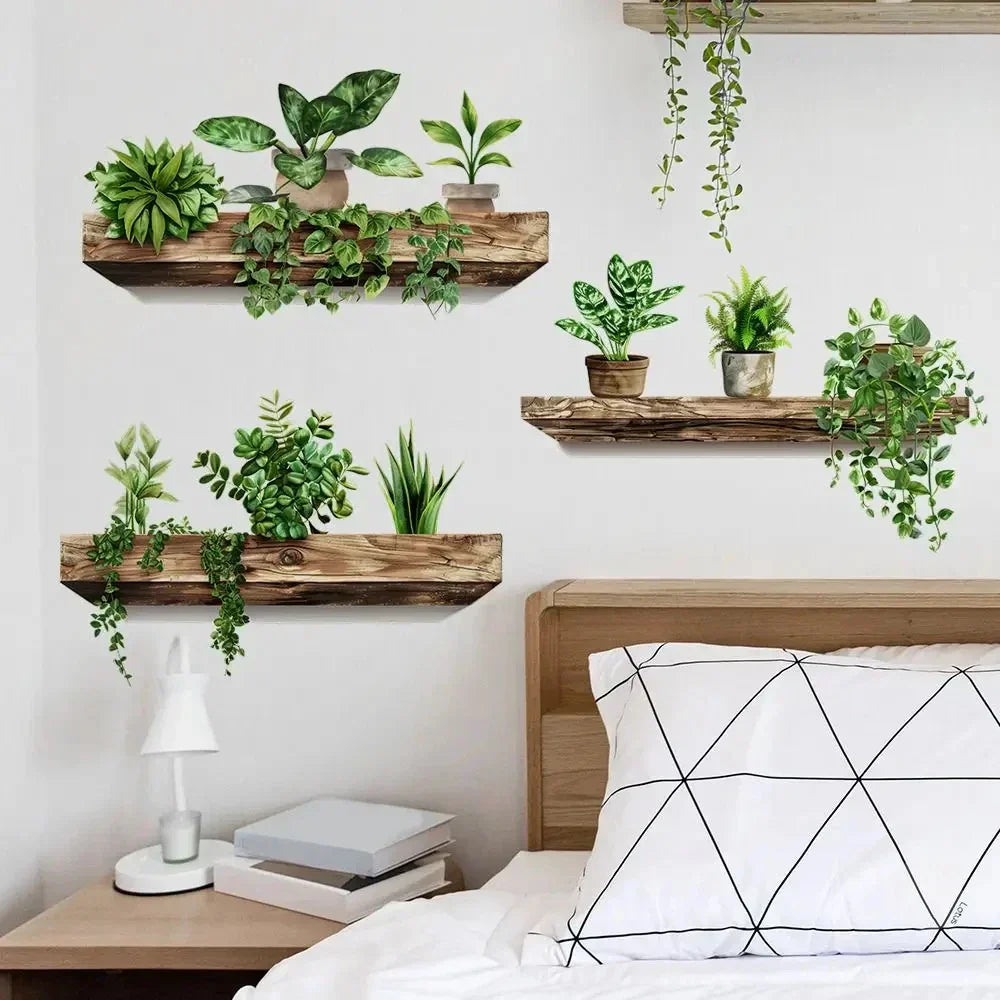 Potted Plant Wall Decals - DIY Home Decoration