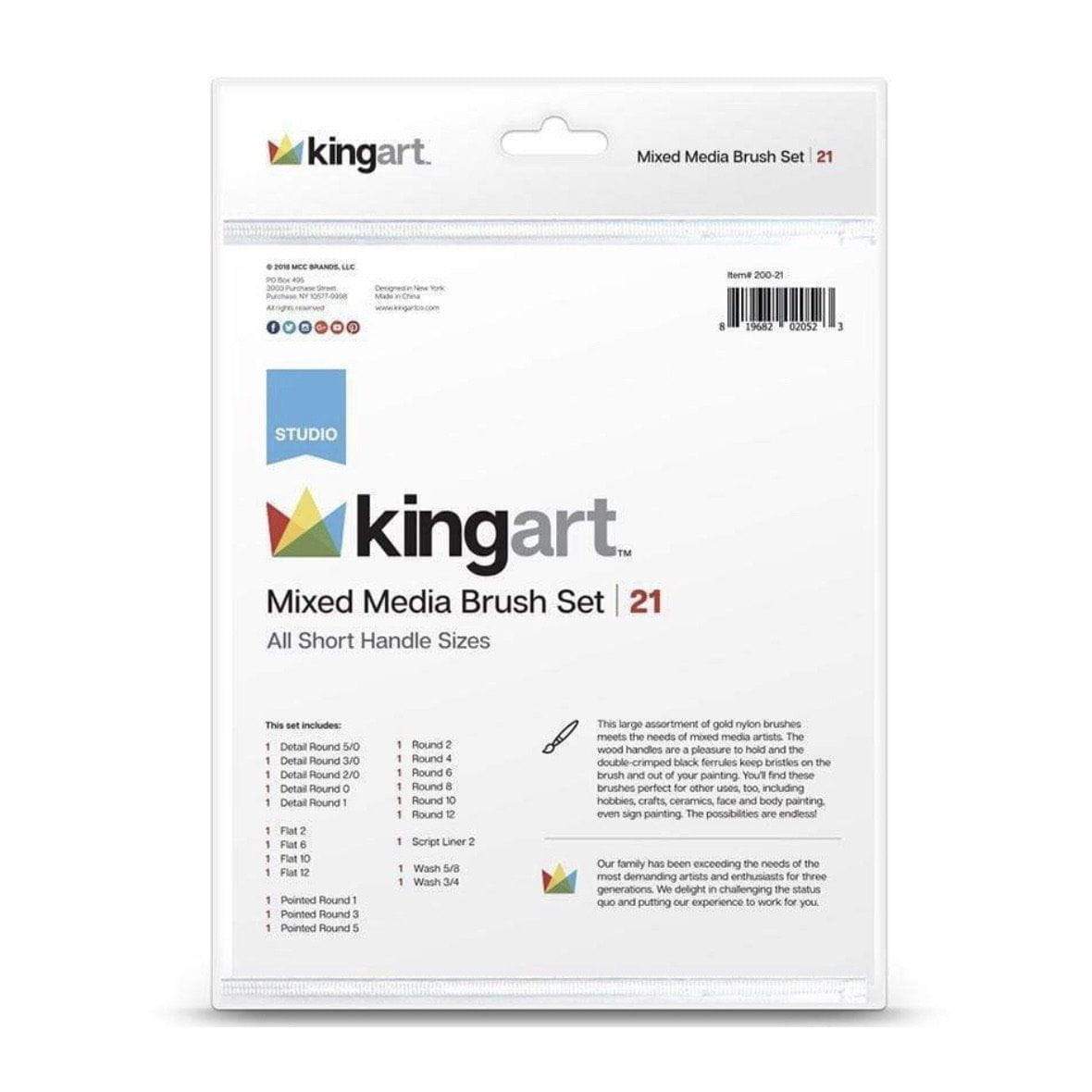 Studio Golden 21-Piece Nylon Mixed Media Brush Set