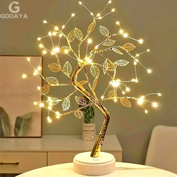 LED Rose Leaf Table Lamp – USB Fairy Night Light