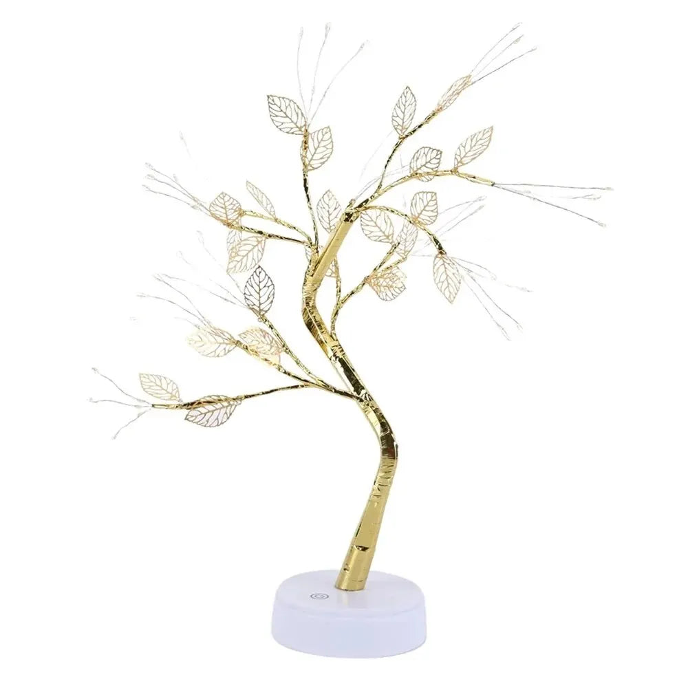 LED Rose Leaf Table Lamp – USB Fairy Night Light